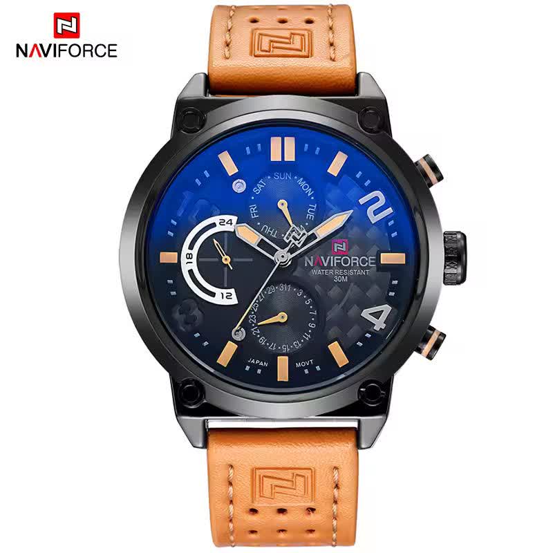ساعت مچی نيوی فورس مردانه کرنوگراف NAVIFORCE مدل NF9068 موتور ژاپن
