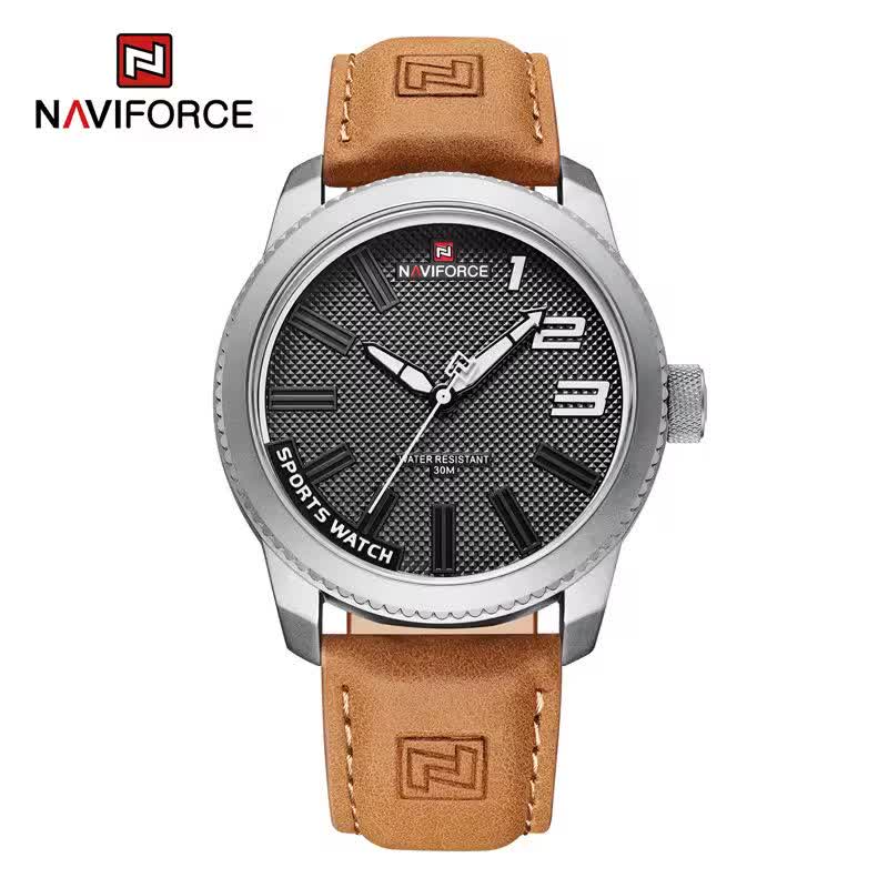 ساعت مچي مردانه نيوي فورس NAVIFORCE مدل Nf92021 بند چرمي