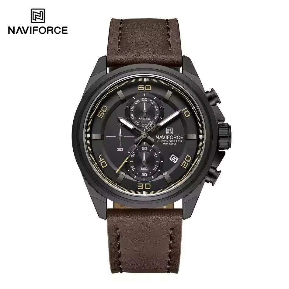 ساعت مچي کرنوگراف مردانه نيوي فورس NAVIFORCE مدل Nf8075 موتور ژاپن