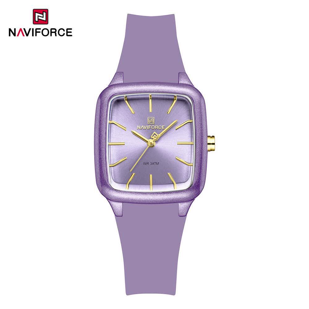 ساعت مچی عقربه ای زنانه نيوی فورس NAVIFORCE مدل Nf5055 بنفش