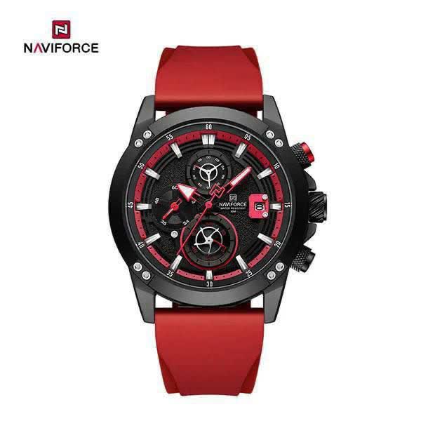 ساعت مچی نيوی فورس مردانه کرنوگراف NAVIFORCE مدل NF8033 قرمز اورجينال