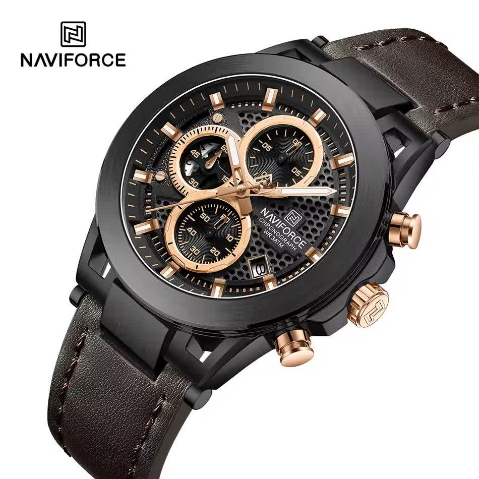 ساعت مچي کرنوگراف مردانه نيوي فورس NAVIFORCE مدل Nf8073 موتور ژاپن