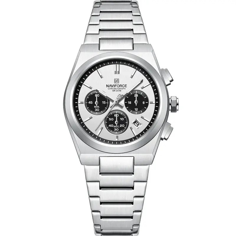 ساعت مچي کرنوگراف زنانه نيوي فورس NAVIFORCE مدل Nf8048 موتور ژاپن