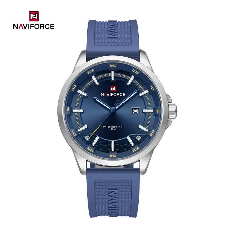 ساعت مچی مردانه نيوی فورس NAVIFORCE مدل Nf9248 ژاپنی سرمه ای