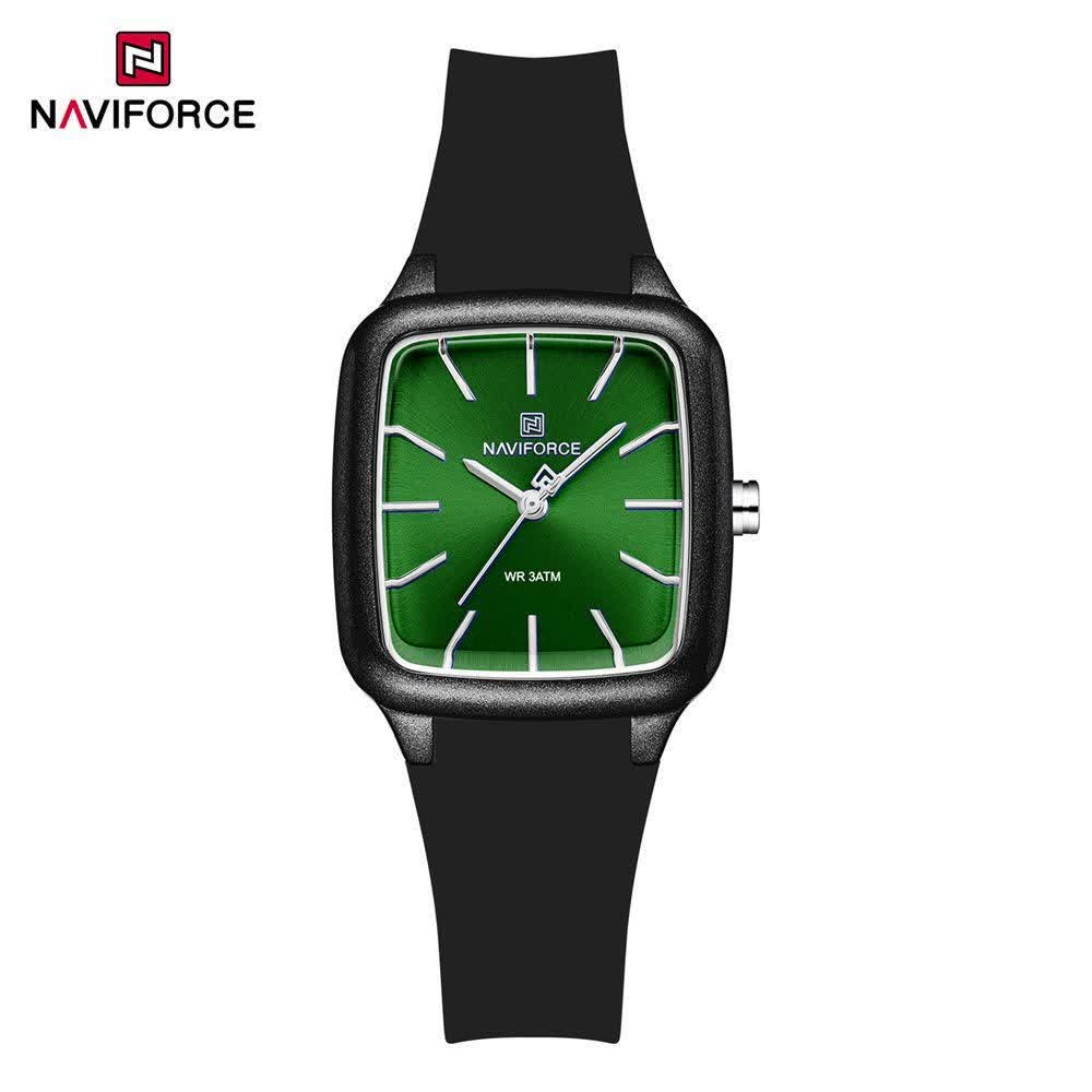 ساعت مچی عقربه ای زنانه نيوی فورس NAVIFORCE مدل Nf5055 مشکی سبز
