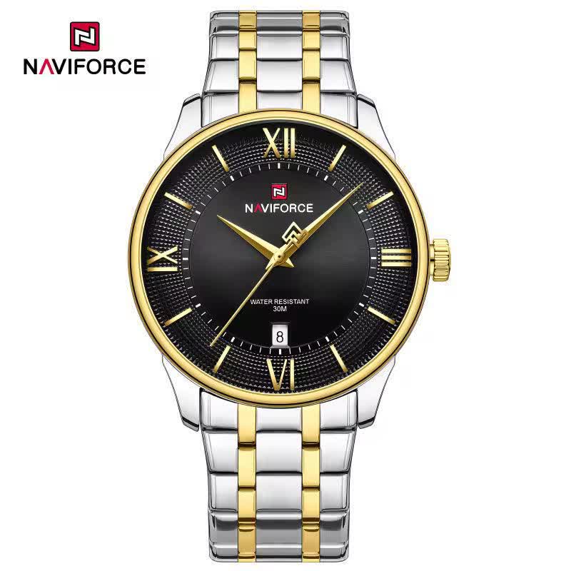 ساعت مچی مردانه نيوی فورس NAVIFORCE مدل NF9272 ژاپنی مشکی