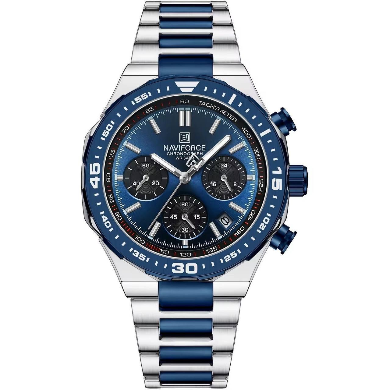 ساعت مچي کرنوگراف مردانه نيوي فورس NAVIFORCE مدل Nf8049 موتور ژاپن