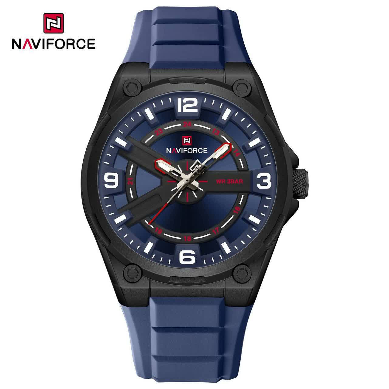 ساعت مچی عقربه ای مردانه نیوی فورس NAVIFORCE مدل Nf9260 بند آبی