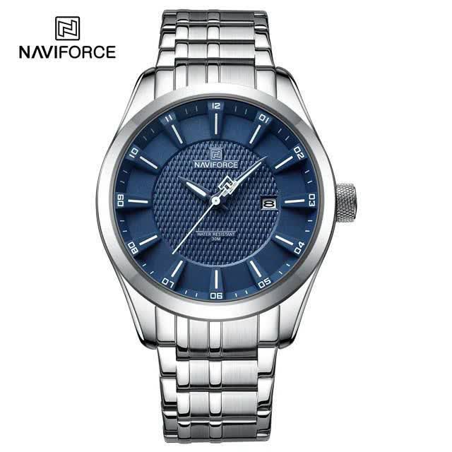 ساعت مچي مردانه نيوی فورس NAVIFORCE مدل NF8032 ژاپنی آبي